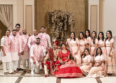 Large Indian Wedding Party at Aria