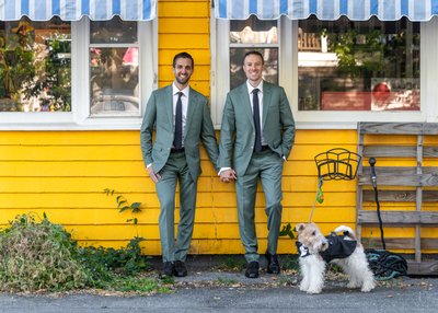 Vibrant Gay Provincetown Wedding Photography - Yellow 