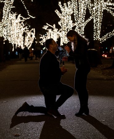 Boston Surprise Proposal Commonwealth Ave Christmas