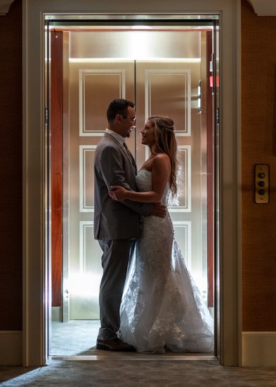 Dramatic Cape Wedding Portrait Elevator