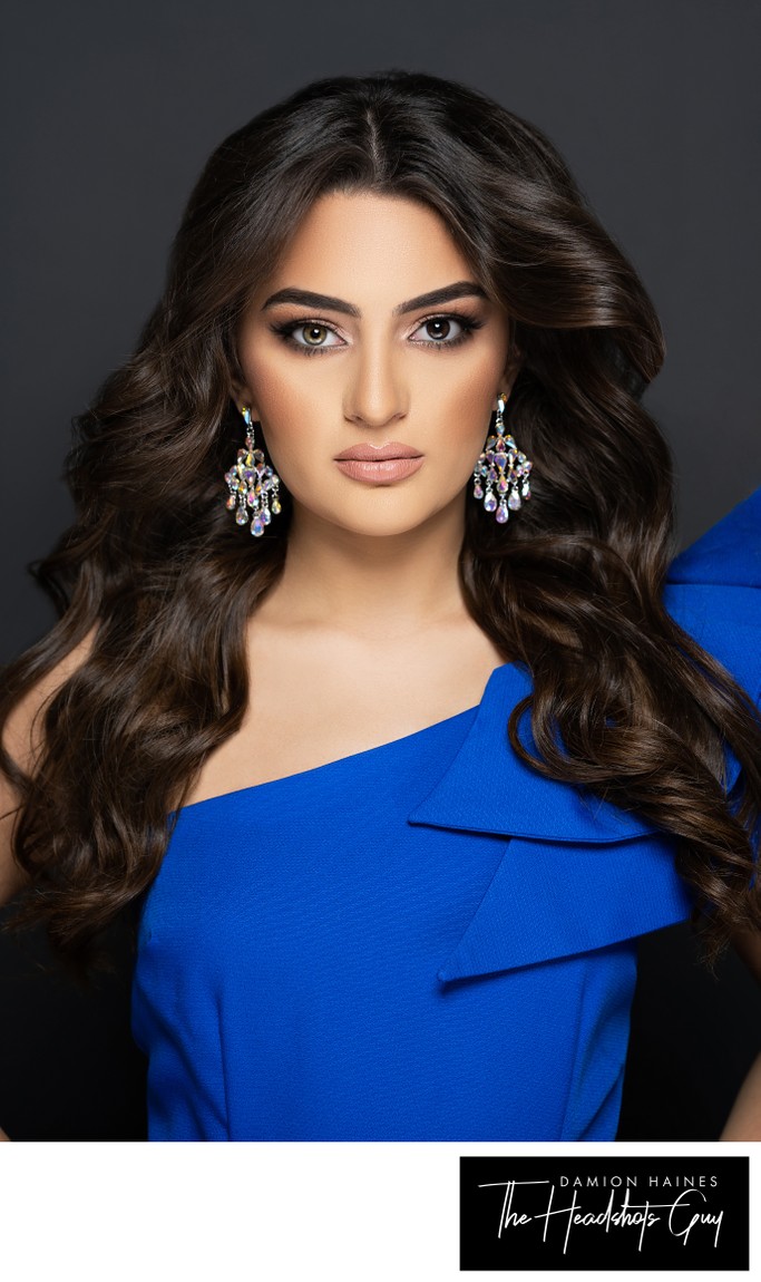 Miss Teen USA 2021 Contestant in blue