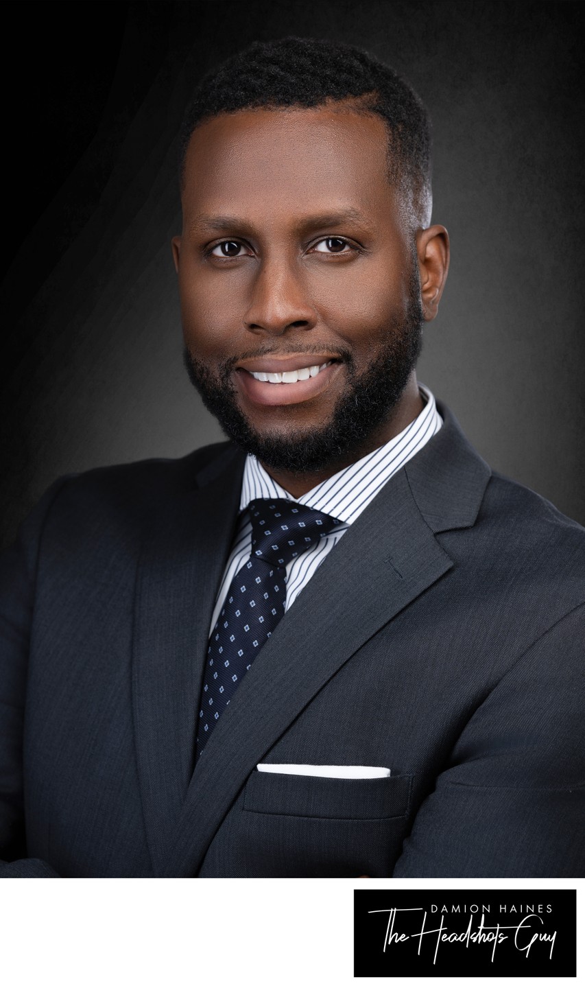 Men's Business Headshot Gray Background