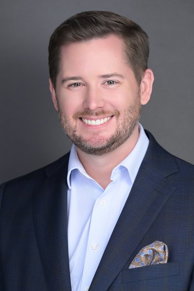 Baton Rouge Business Headshot Blue Check Suit
