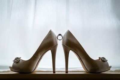 Wedding shoes and ring