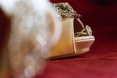 Wedding ring in shoe