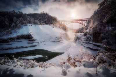 Frozen Waterfall at Letchworth State Park