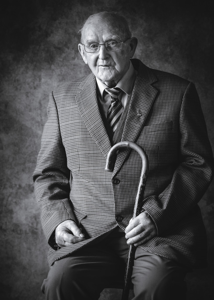 101st Birthday Portrait of Old Man