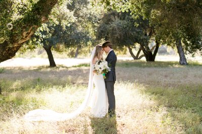 San Pasqual Oak Trees bride, Rancho Guejito Vineyards