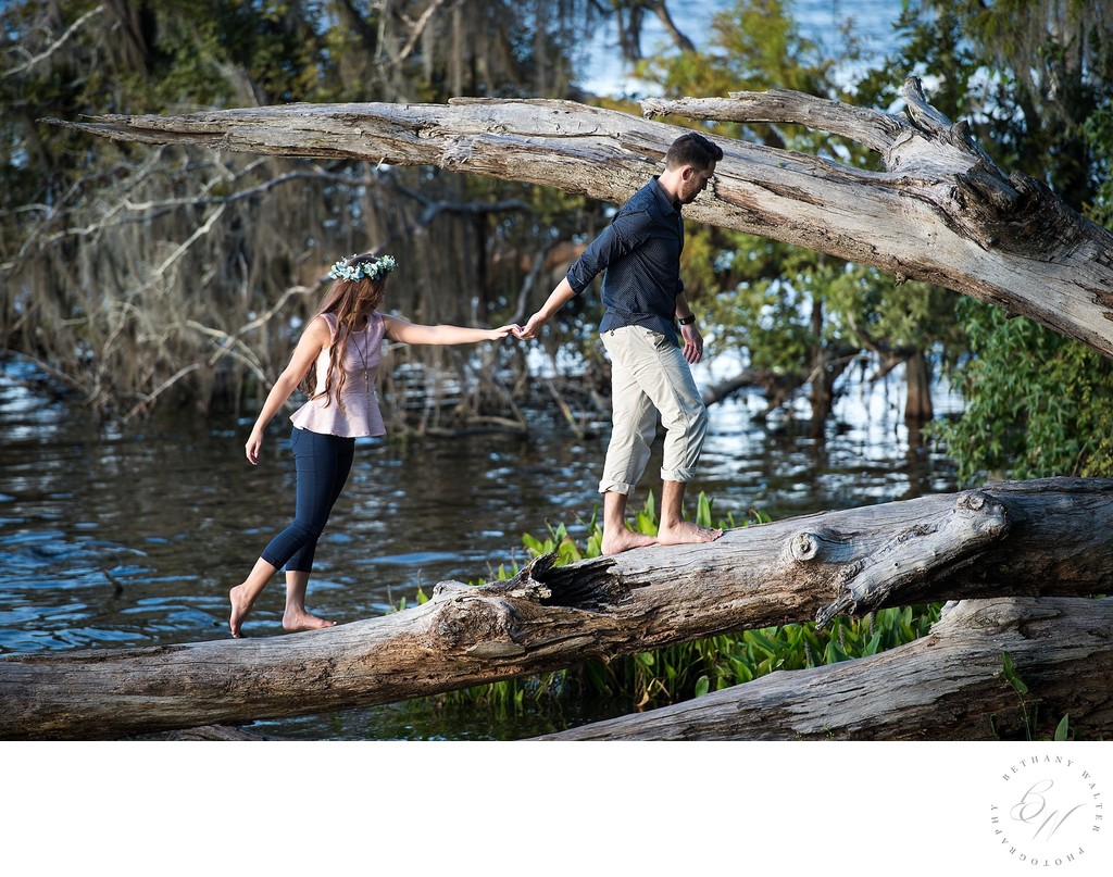 Engagement Session in St Johns County at Alpine Groves
