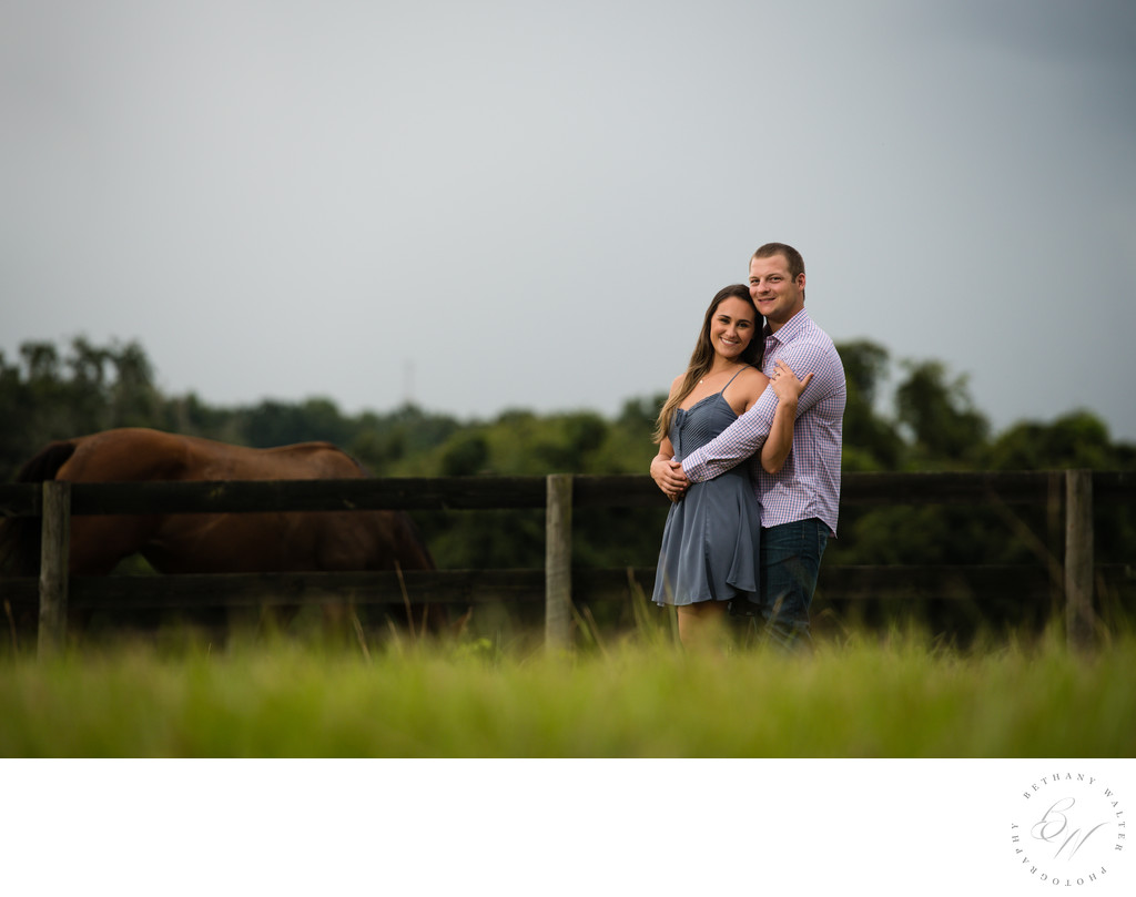 A Couple in Love During Engagement Session in Ocala
