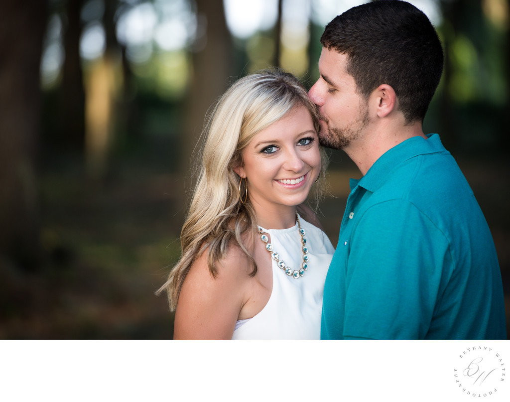 Engaged Couple at River Front Park in St Johns Florida 
