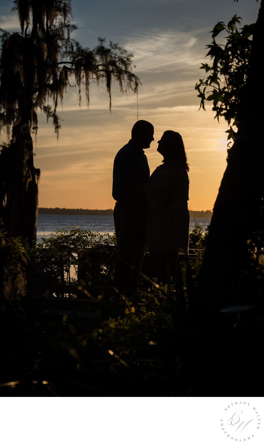 Couple at Sunset on the St Johns River 