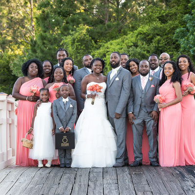 Bridal Party on Bridge at St Johns Golf Country Club