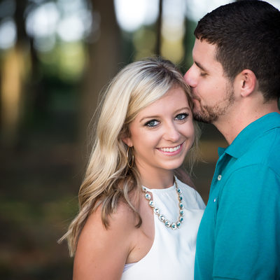 Engaged Couple at River Front Park in St Johns Florida 