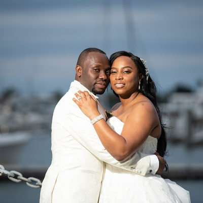 White Room Wedding Portraits by the Bay Front