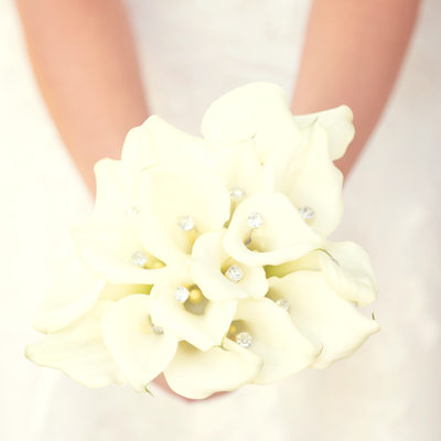 Wedding bridal bouquet in Danbury, Ct. Yellow lilies
