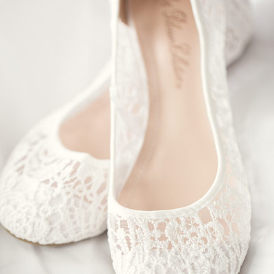 Wedding shoes ballet flats comfortable bride in Danbury