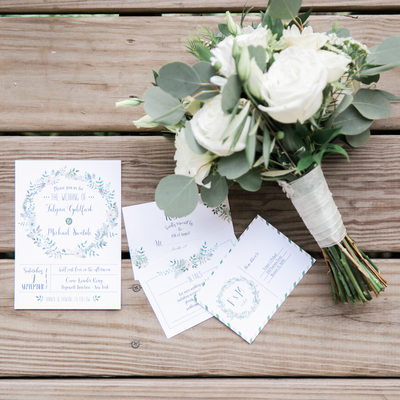 Bridal Bouquet and invitations Wedding photographer CT