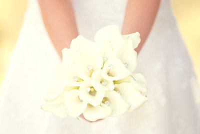 Wedding bridal bouquet in Danbury, Ct. Yellow lilies