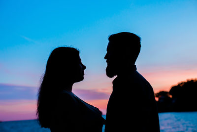 Engagement photographer in Branford, CT Silhouette image
