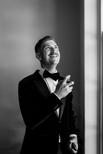 Groom getting ready in Adelaide 