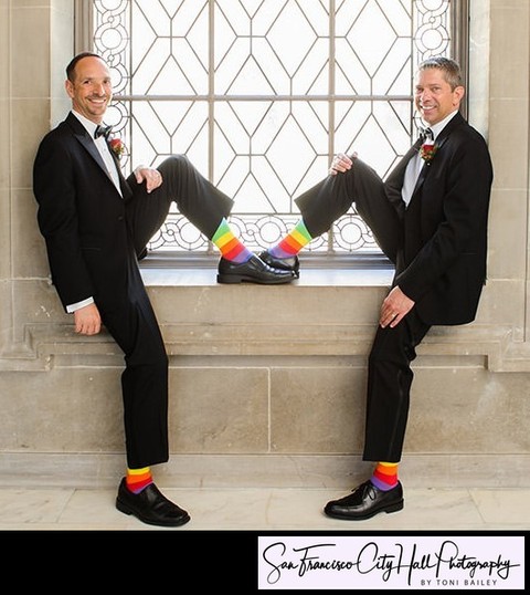 wedding rainbow socks blog