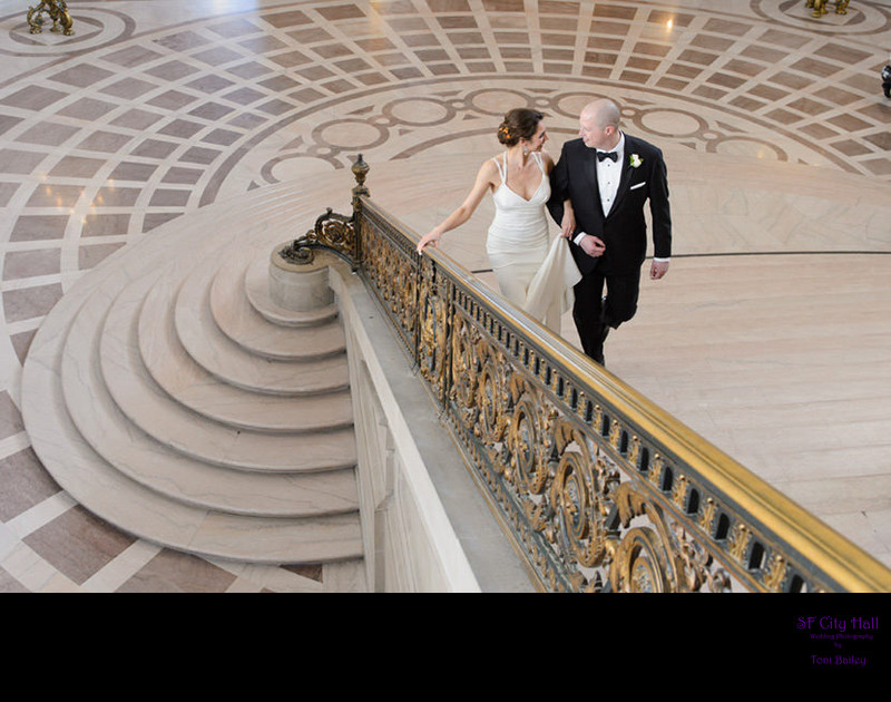 city hall walking up grand staircase