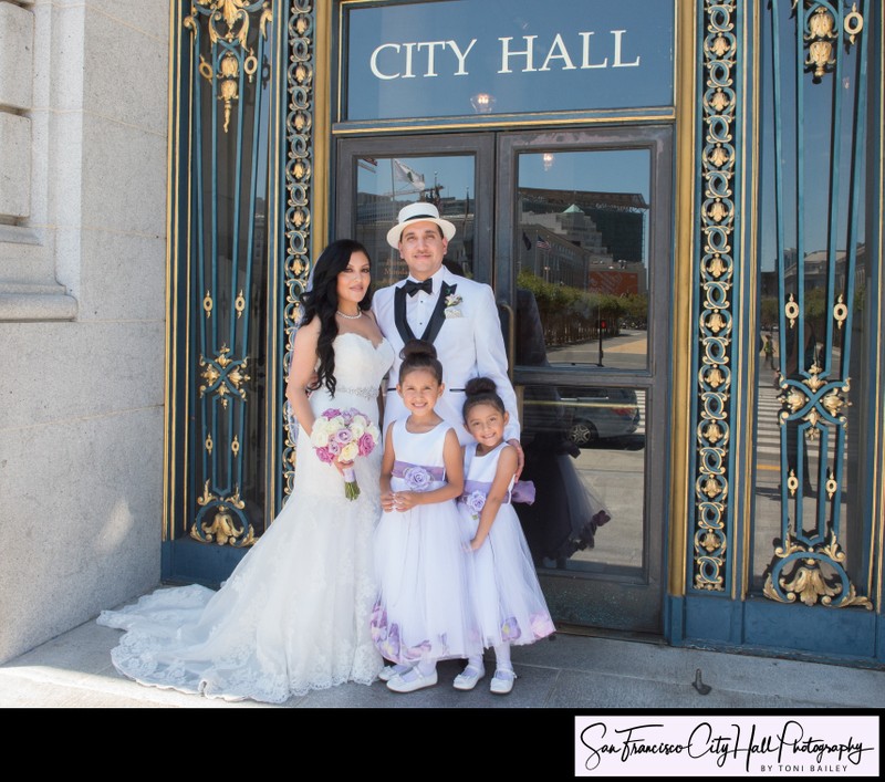 city hall wedding blog with kids