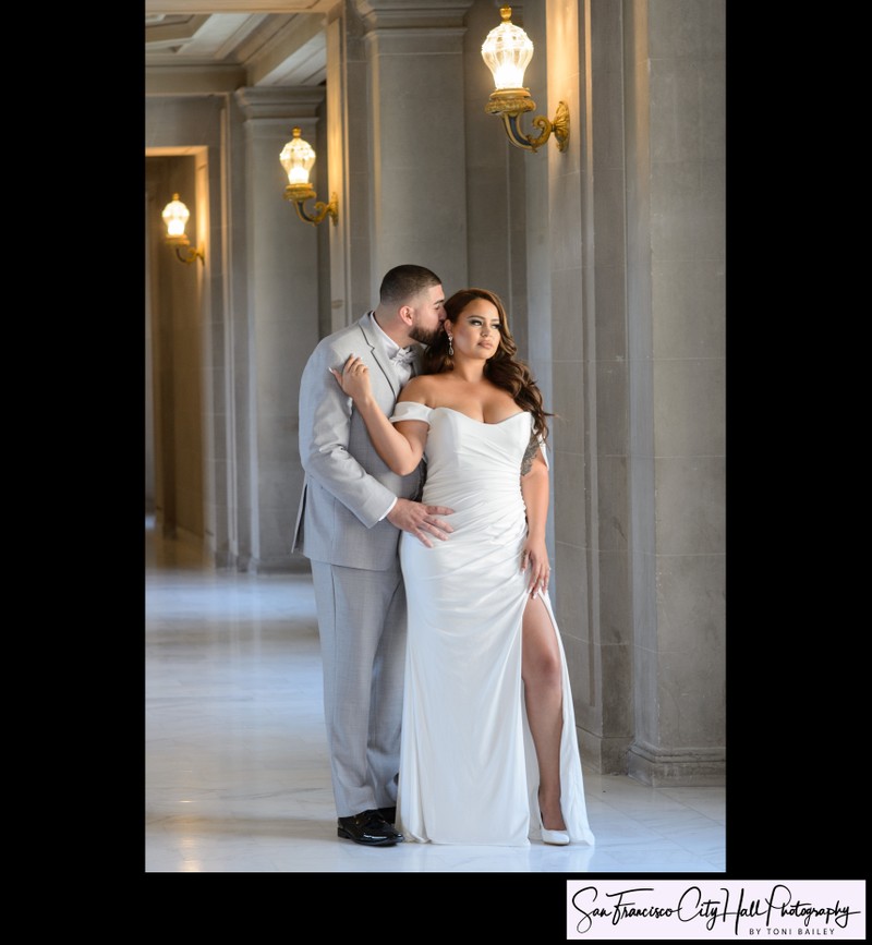 San Francisco city hall wedding dress