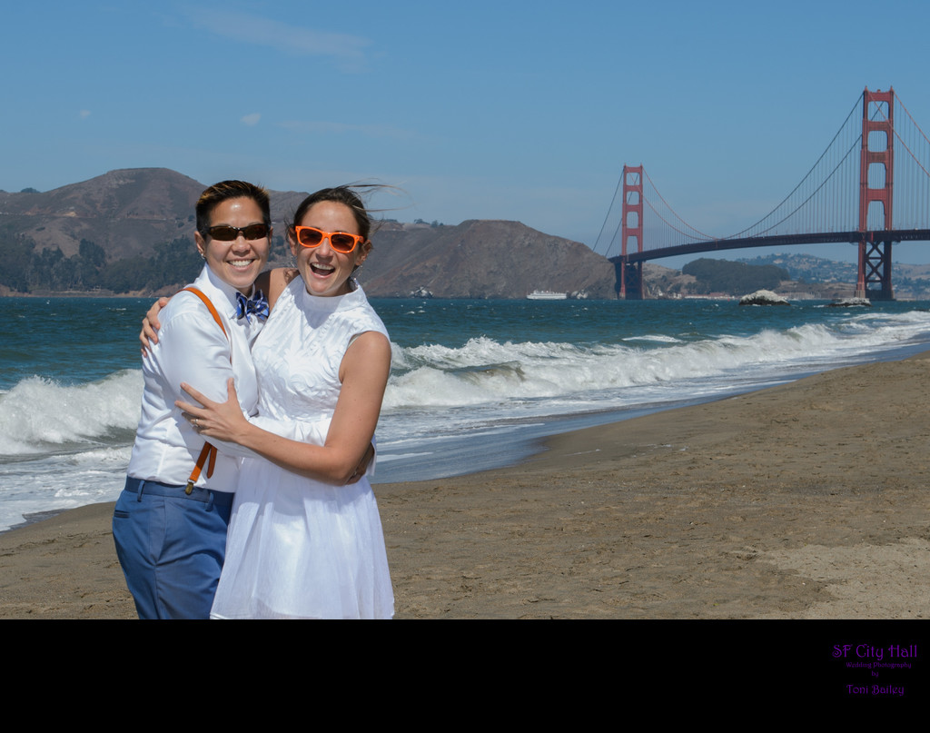 baker beach marriage ceremony - City Hall Wedding Photography