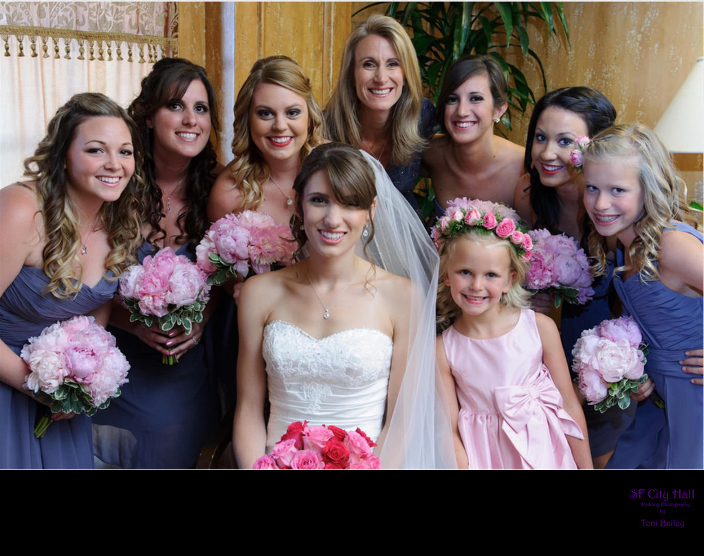flower girls with bride