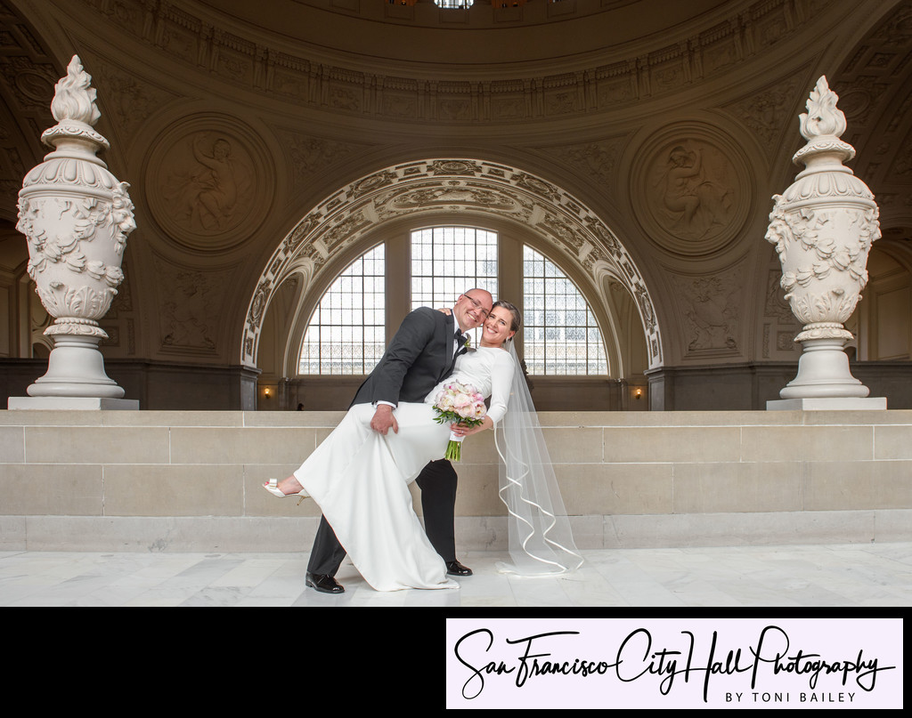 couple married at city hall architecture photo