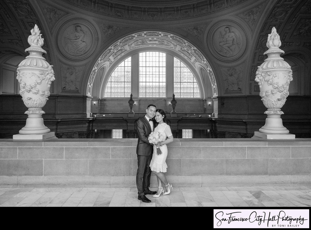 4th floor San Francisco city hall wedding photography