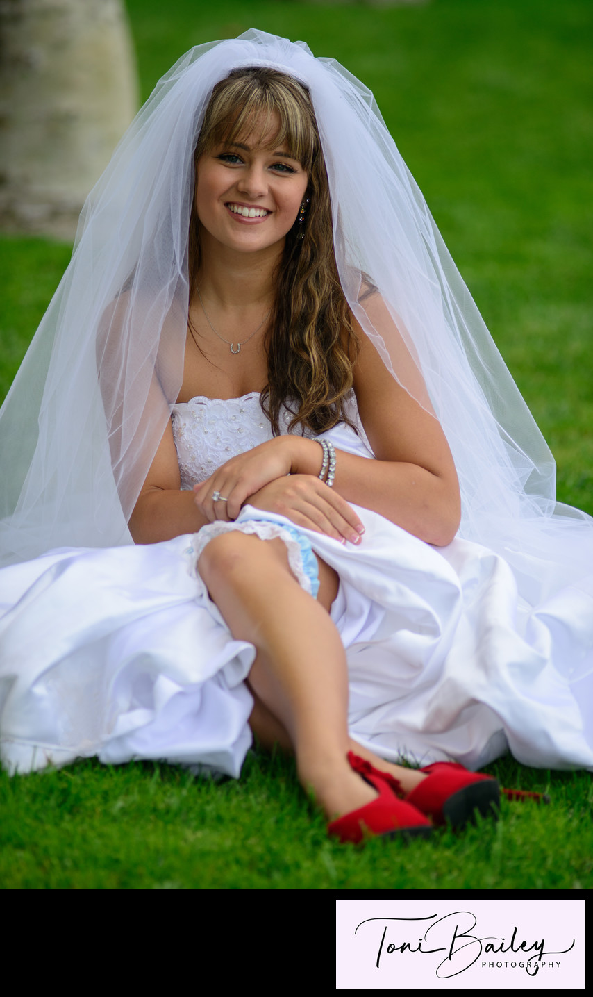 portrait of happy bride