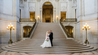 grand staircase at city hall in San Francisco
