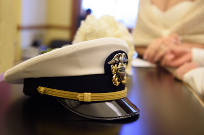 civil ceremony check in up close details of navy cover