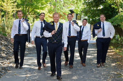 easy walk with groomsmen