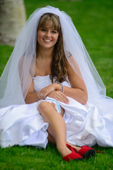 portrait of happy bride