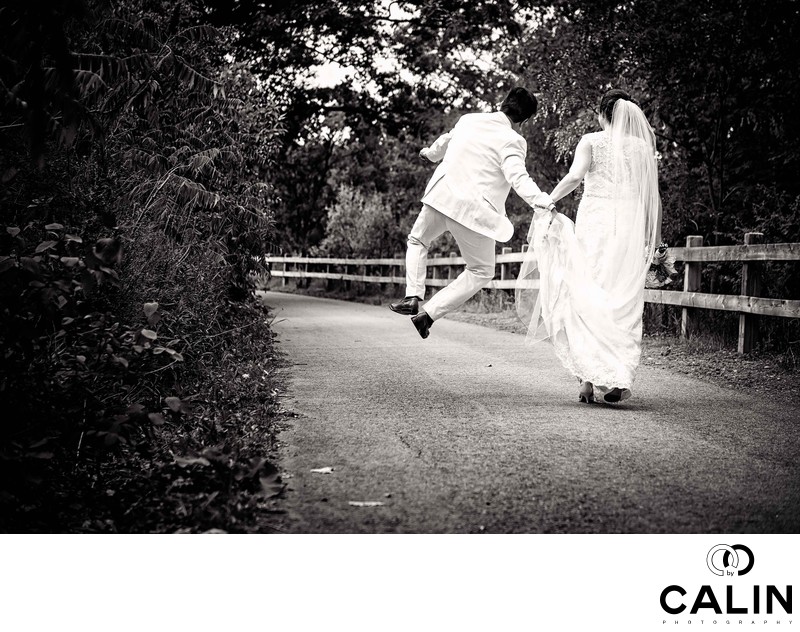 Groom Jumping in Saint James Park