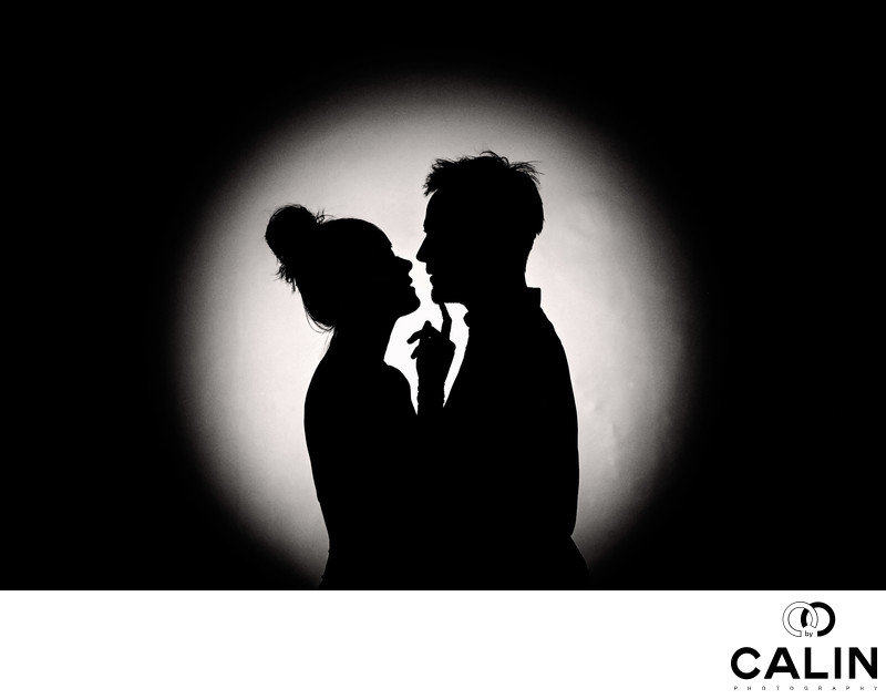 Silhouette of Engaged Couple at Hart House