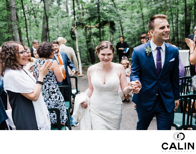 Recessional at Kortright Centre Wedding