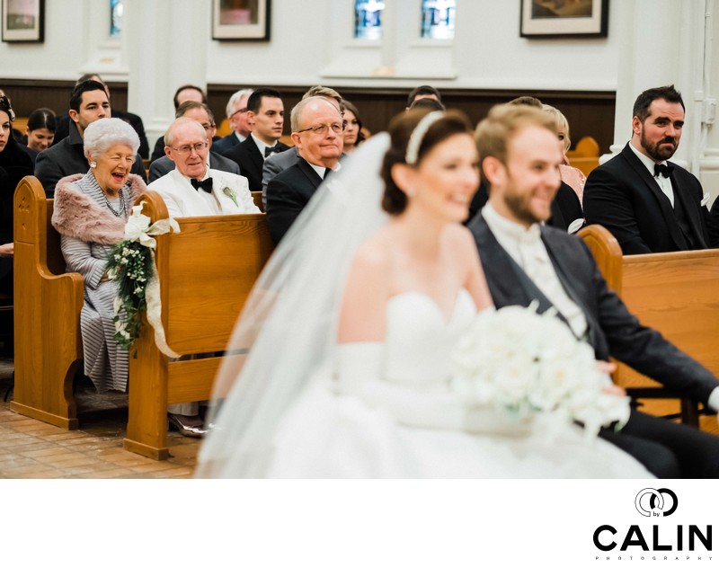 Grandparents Have Fun during Wedding Ceremony