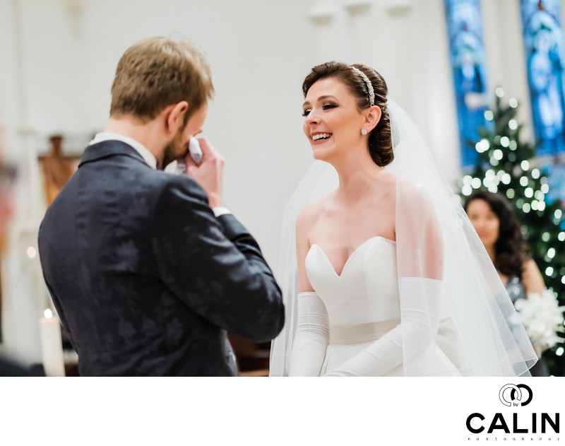 Groom Cries During Ceremony