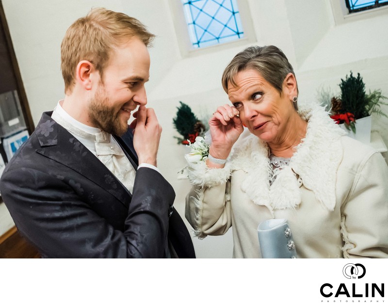 Groom and His Mother Shed a Tear