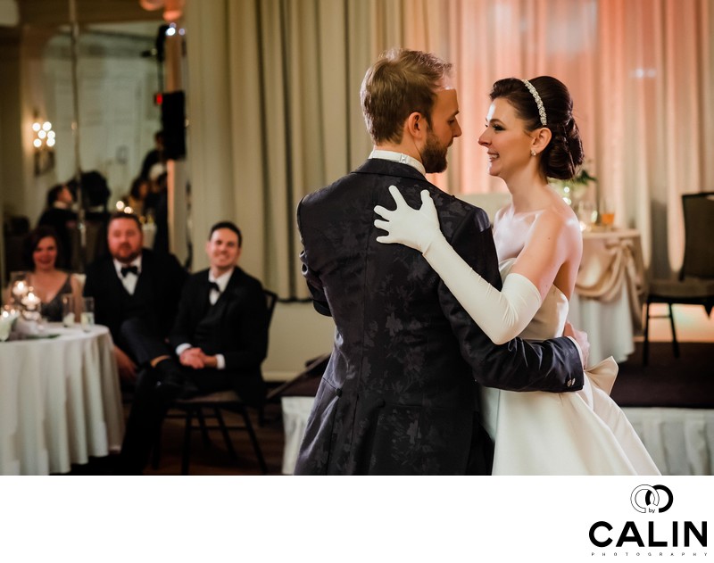 Newlyweds are Having their First Dance