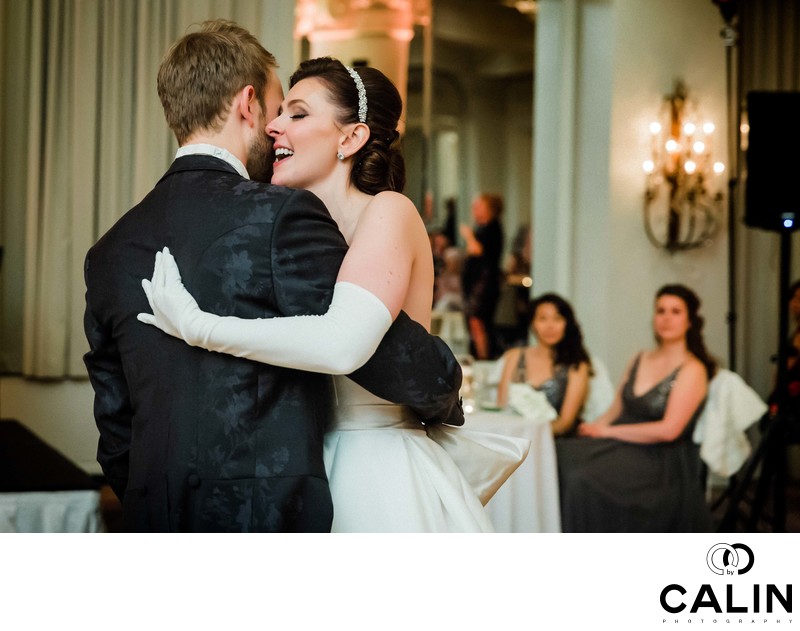 Bride Whispers During First Dance