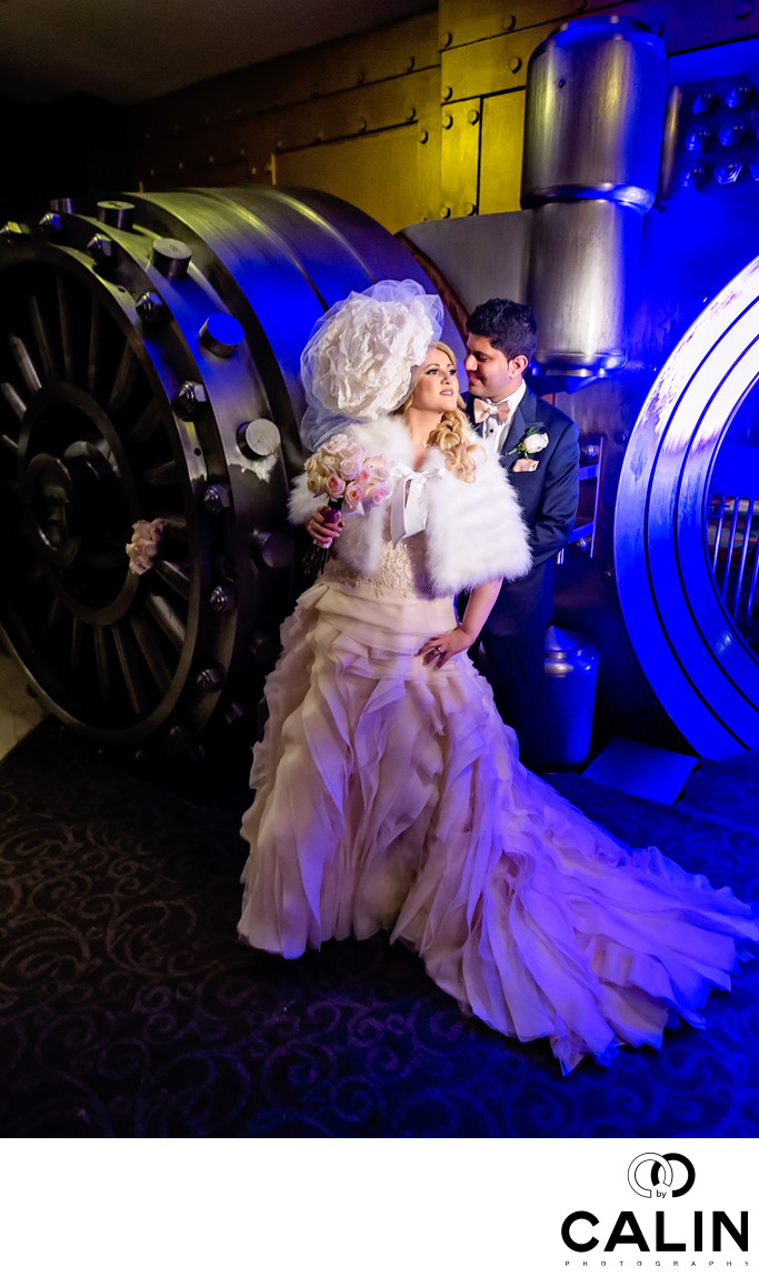 Bride and Groom Portrait at One King West Wedding