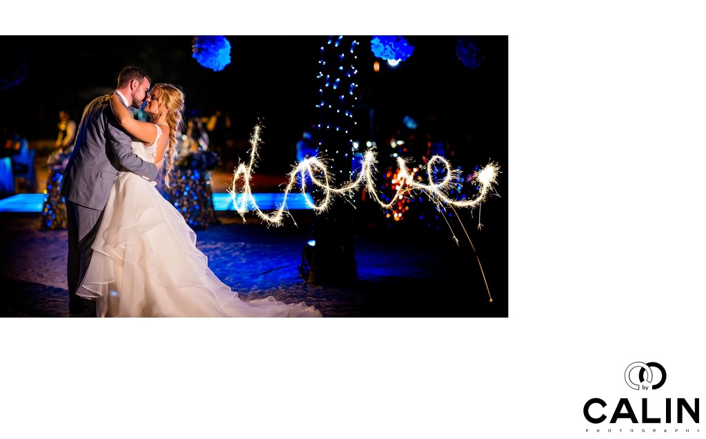 Love Sparklers at Barcelo Maya Palace Deluxe Wedding