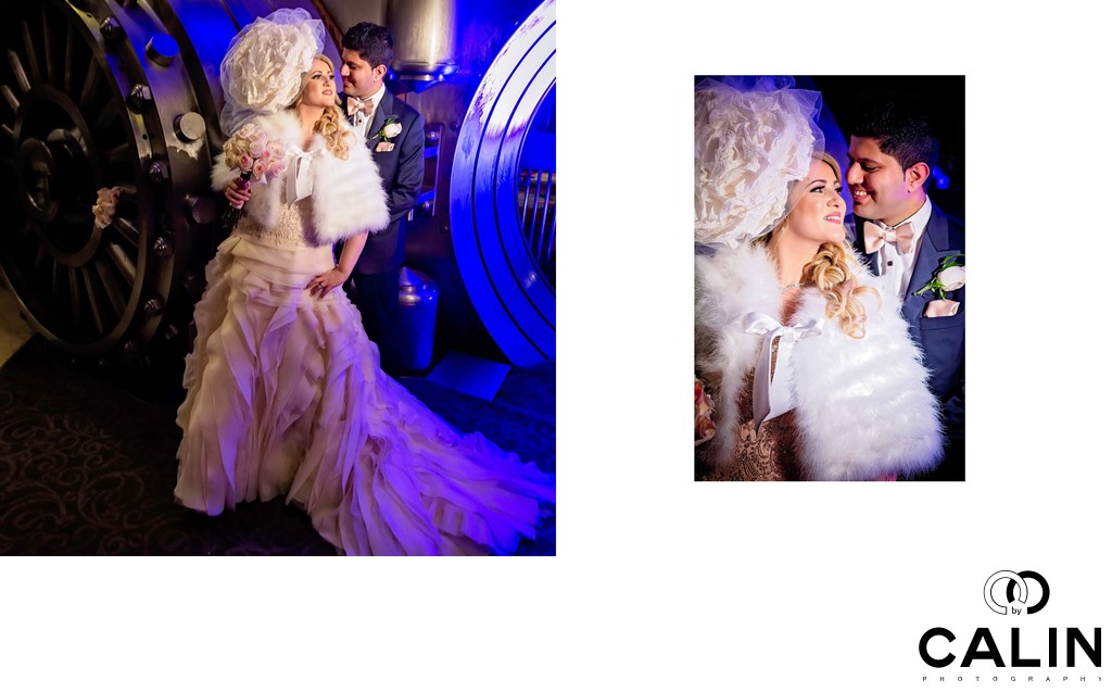 Bride and Groom Portraits at The Vault