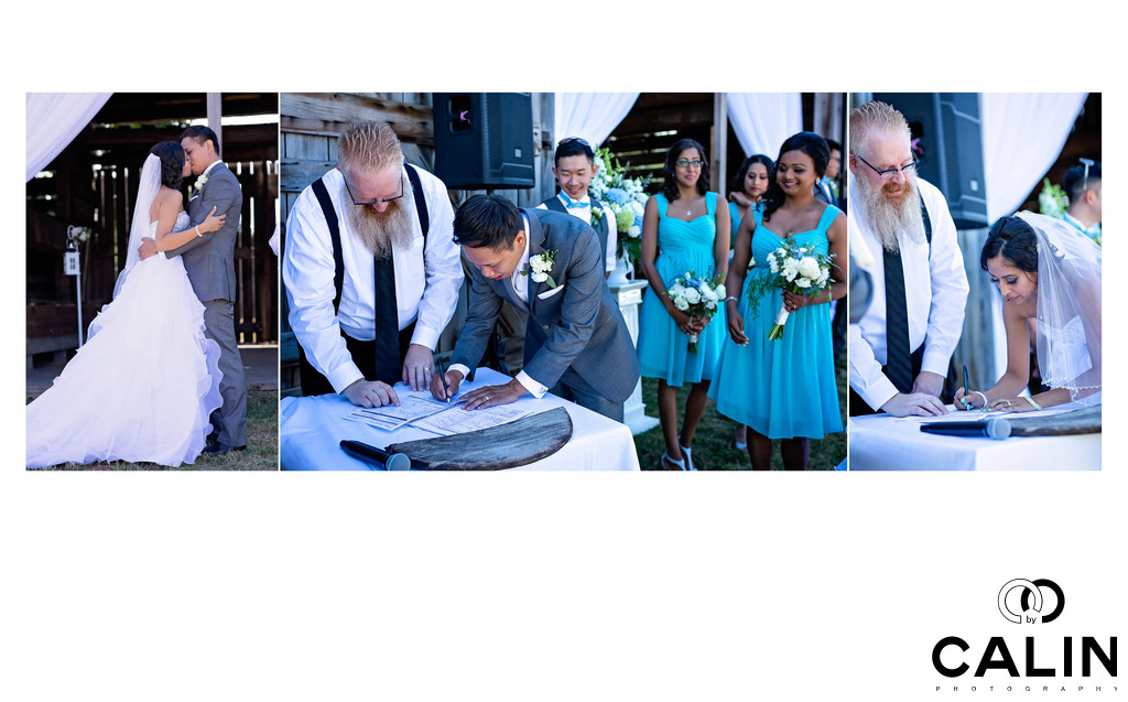 Registry Signing at Country Heritage Park Wedding